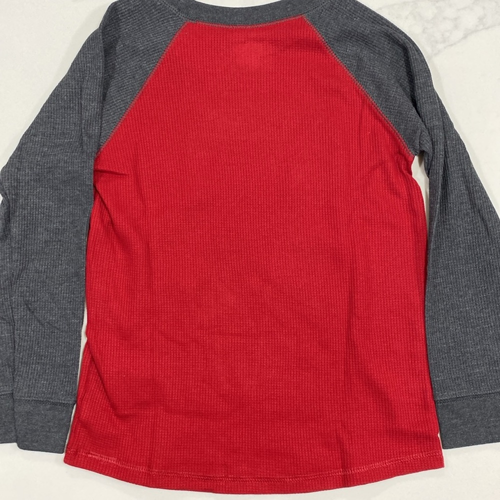 NWT Happy Camper long sleeve t shirt red and grey - Picture 3 of 5